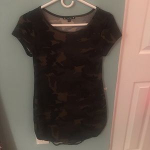 Army color to the knee dress